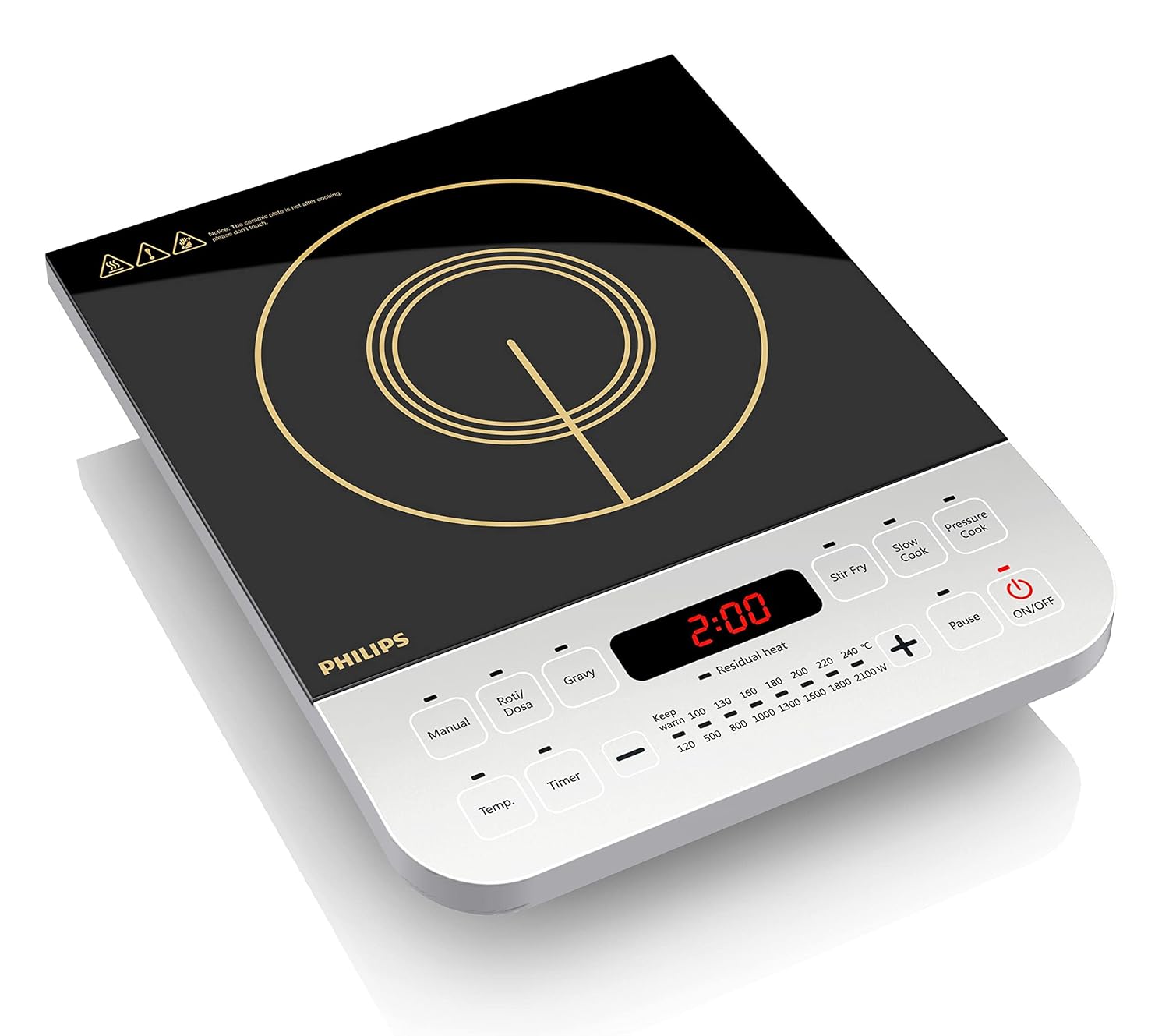 Philips Viva Collection HD4928/01 2100-Watt Induction Cooktop (Black)